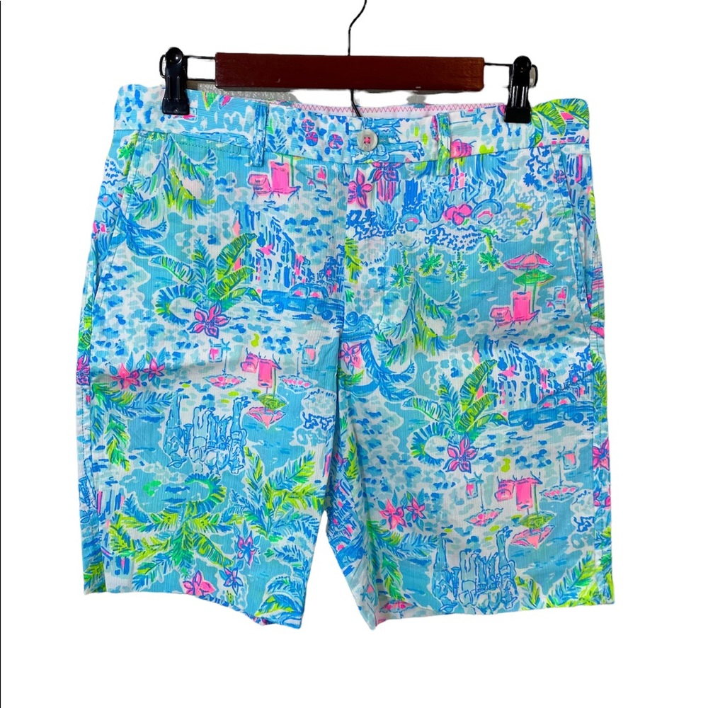 Lilly Pulitzer Beaumont Stretch Shorts What a Lovely Place 9" Inseam Men's 30 R